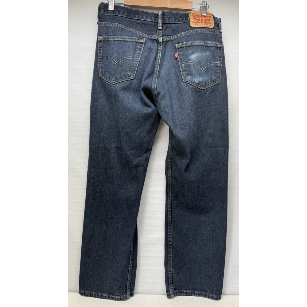 Levi's 514 Jeans Mens Reg Fit Straight Leg Cotton Blend Denim 34x30